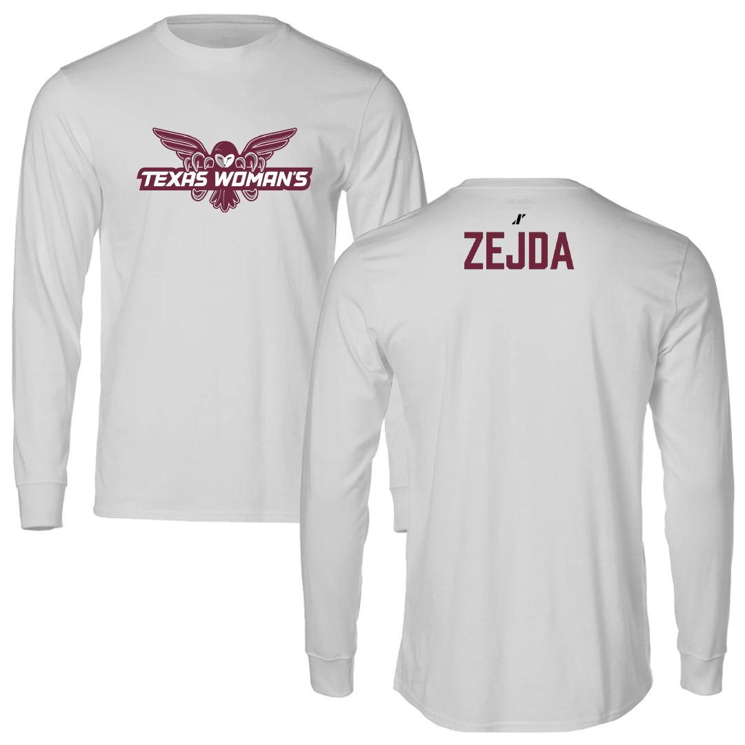 Texas Woman's University Wrestling Light Gray Performance Long Sleeve - Brooke Zejda