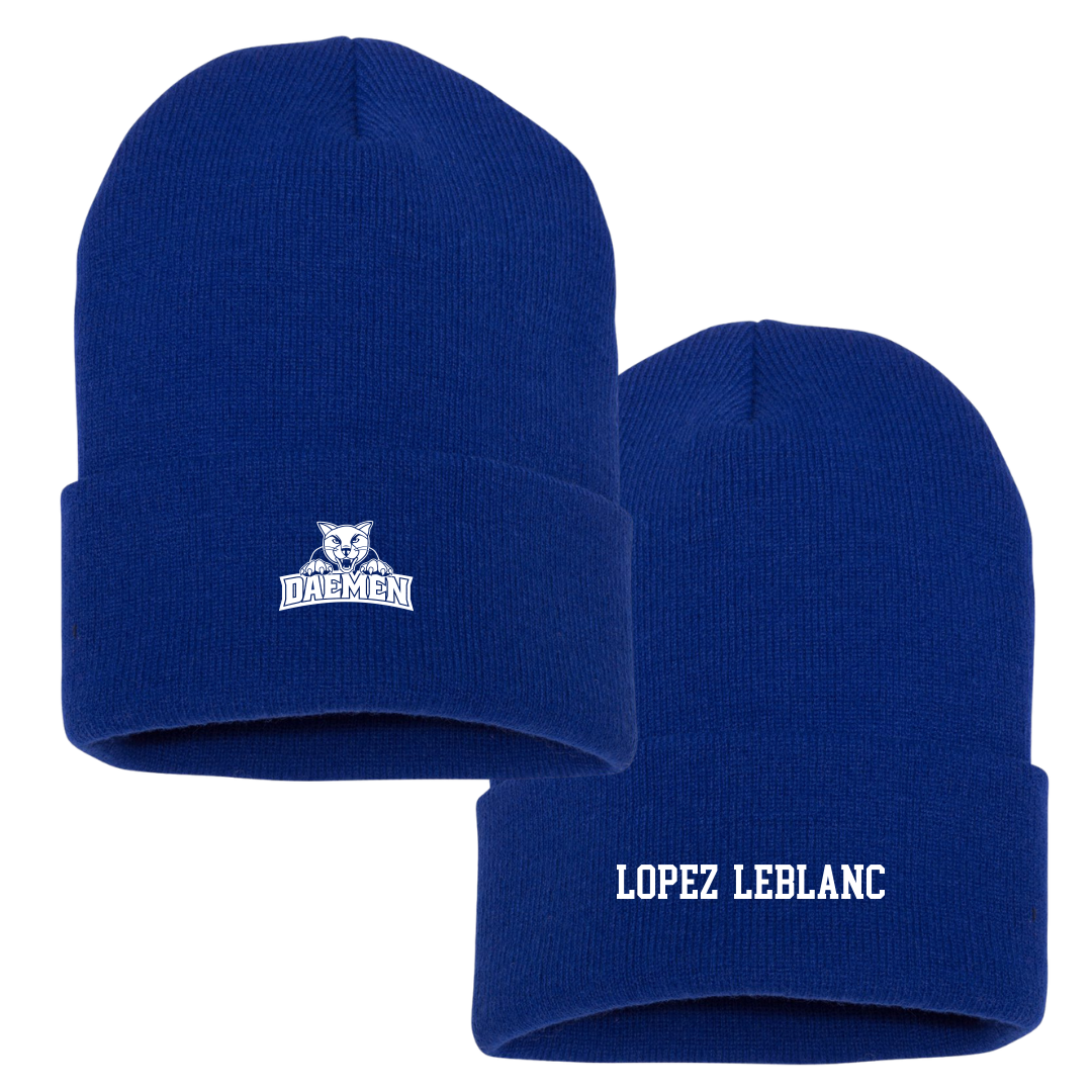 Daemen University Soccer (M) Blue Beanie - #19 Jonathan Lopez-Leblanc