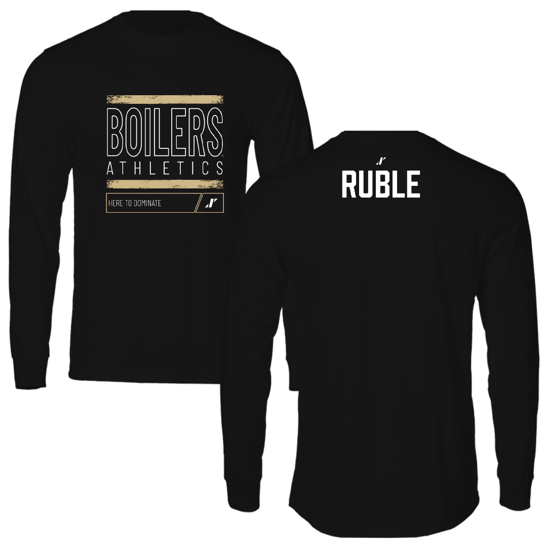 Purdue University Wrestling (M) Black Dominate Long Sleeve - Isaac Ruble