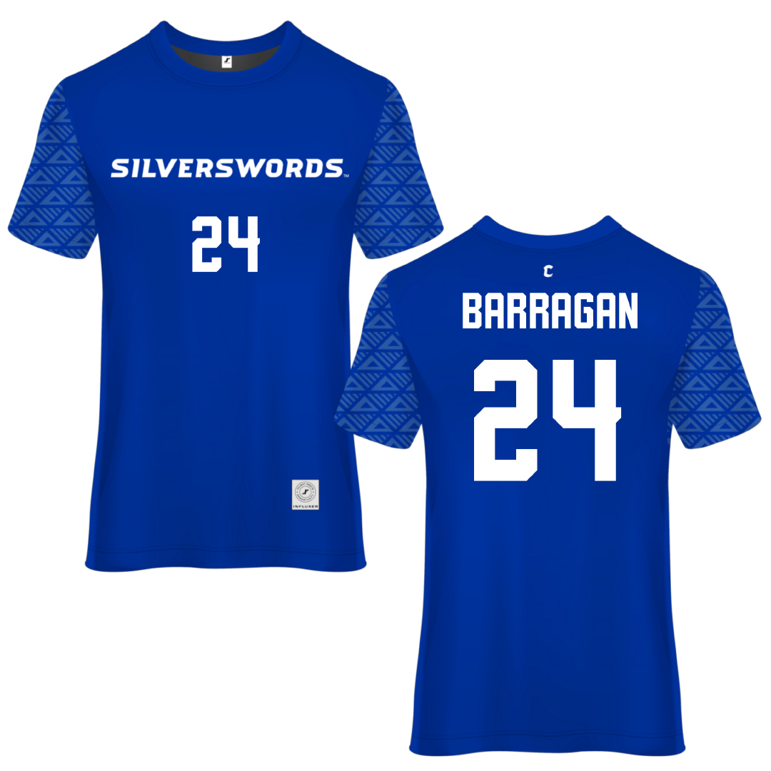 Chaminade University Blue Soccer Jersey - #24 Dominick Barragan