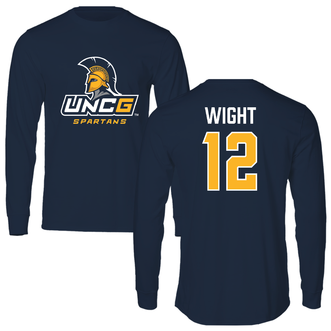 UNC Greensboro Baseball Navy Long Sleeve - #12 Parker Wight