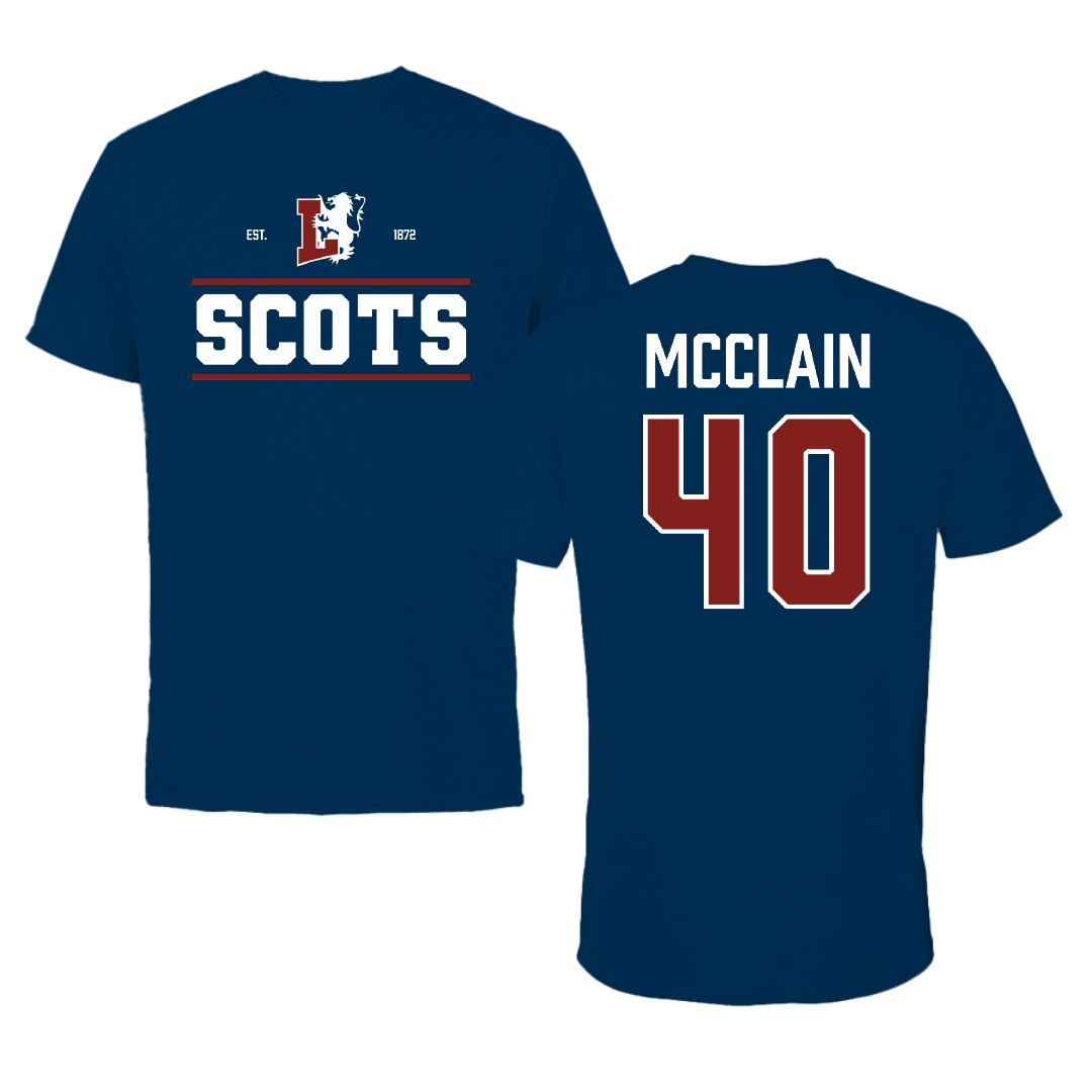 Lyon College Baseball Navy General Tee - #40 Garrett McClain