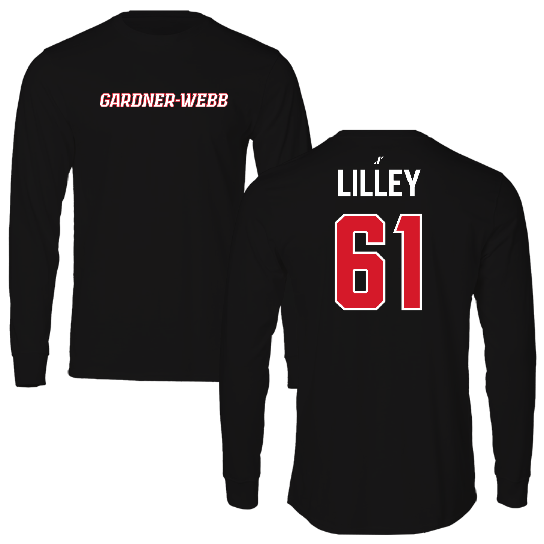 Gardner-Webb University Football Black Long Sleeve - #61 Preston Lilley