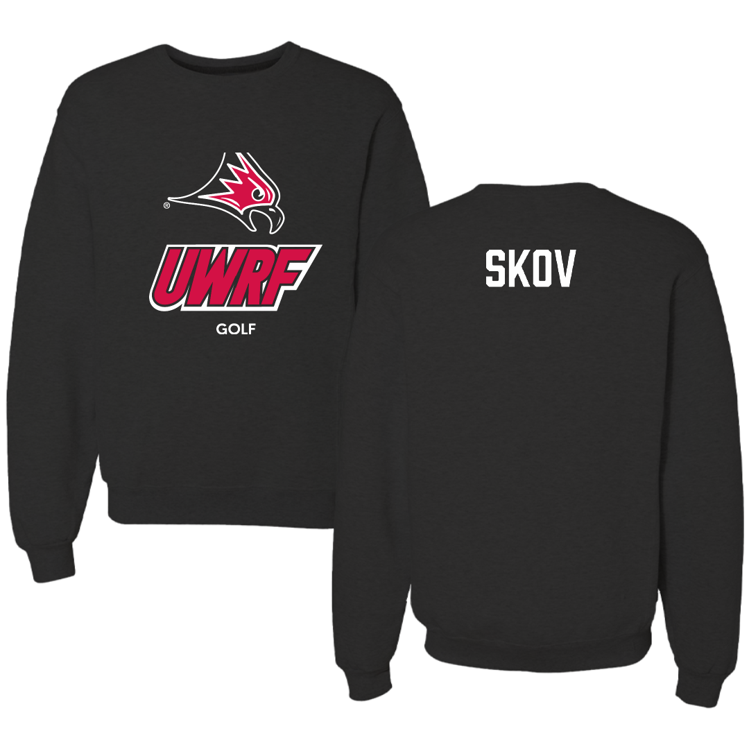 University of Wisconsin-River Falls Golf (W) Black Crewneck - Lauren Skov