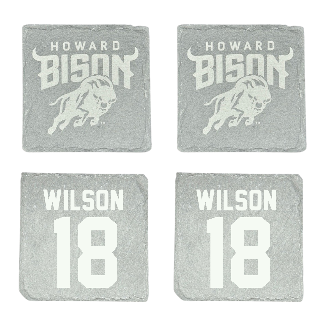 Howard University Soccer (M) Stone Coaster (4 Pack)  - #18 Stephon Wilson