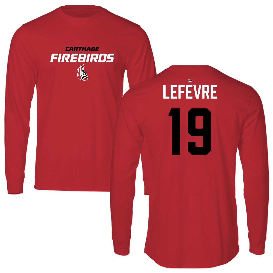 Carthage College Lacrosse Red Long Sleeve - #19 Piper LeFevre