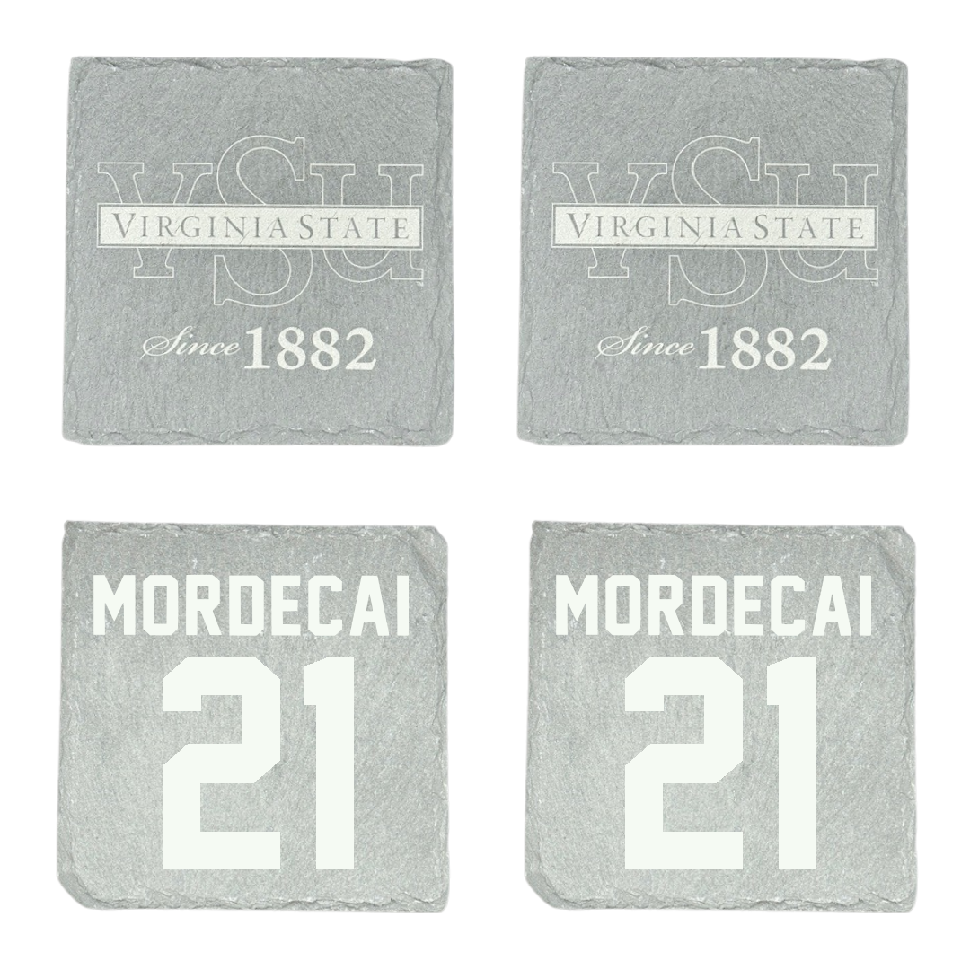 Virginia State University Football Stone Coaster (4 Pack)  - #21 TJ Mordecai