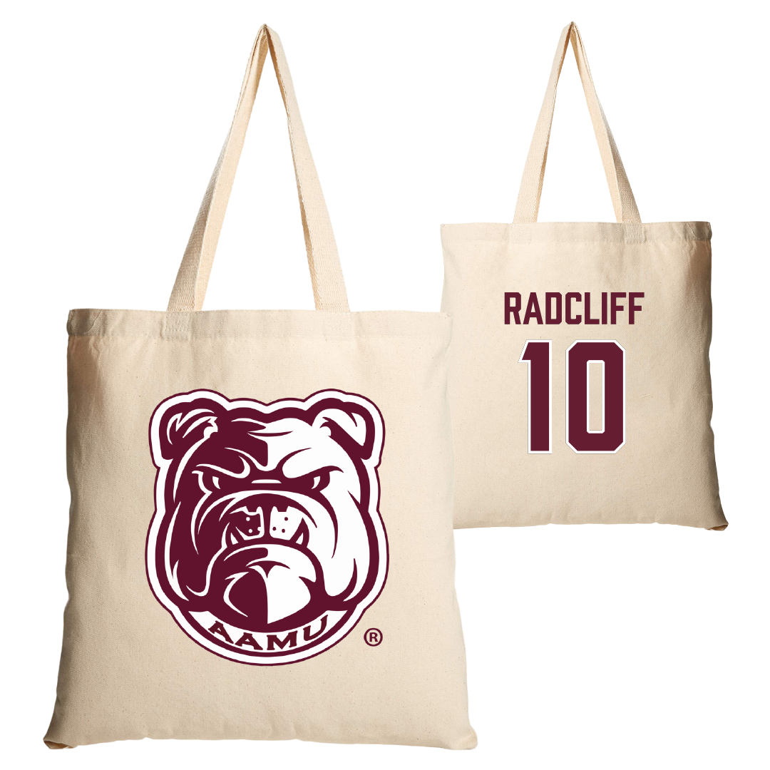 Alabama A&M University Softball Tan Canvas Tote Bag - #10 Kayden Radcliff