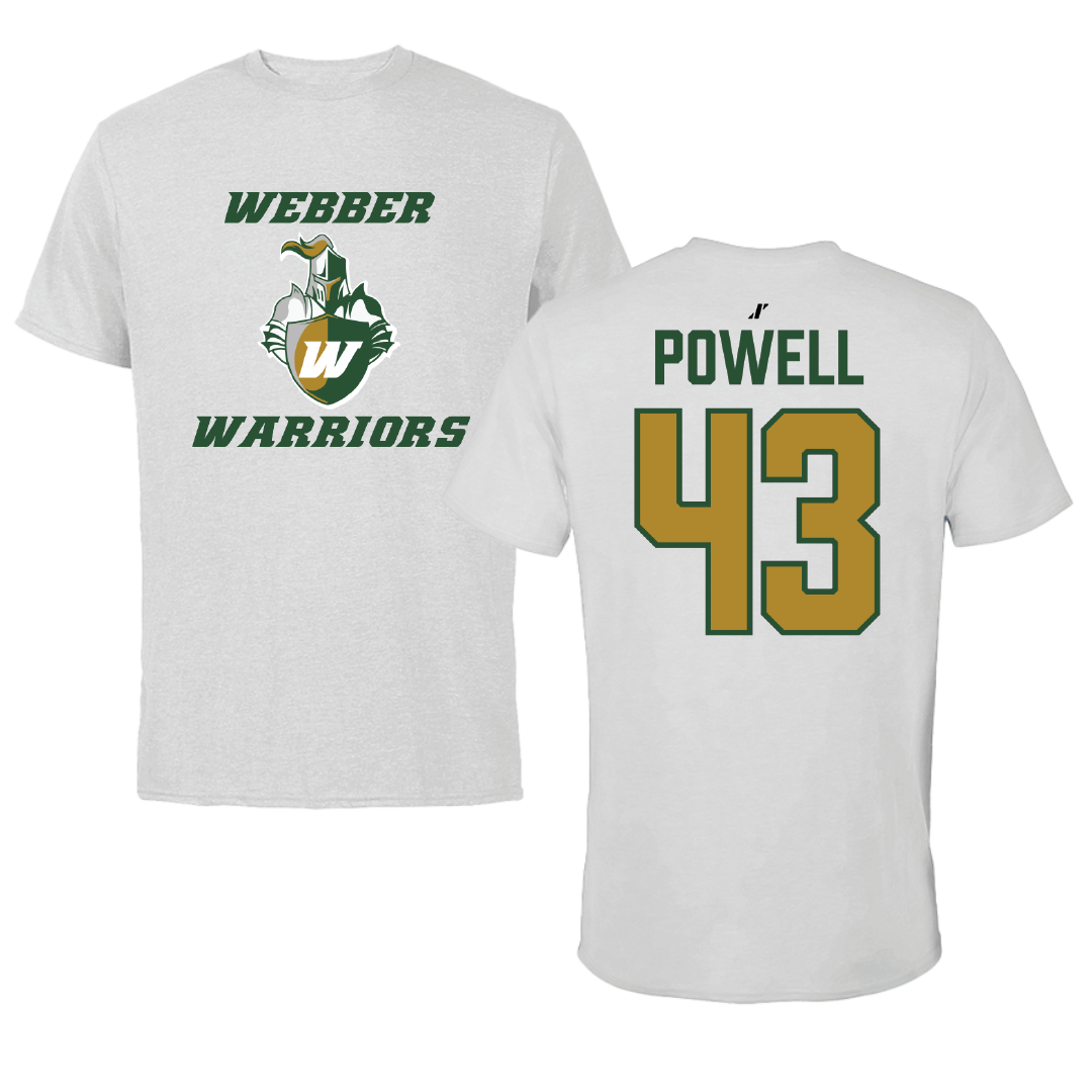 Webber International University Softball Light Gray Tee - #43 Caidyn Powell