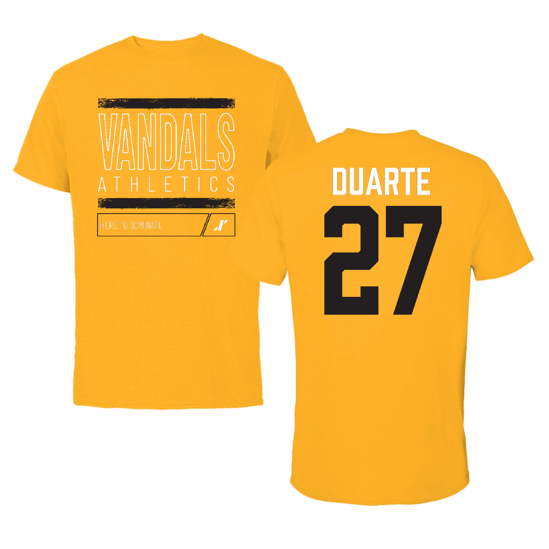 University of Idaho Soccer Gold Dominate Performance Tee - #27 Leslie Duarte
