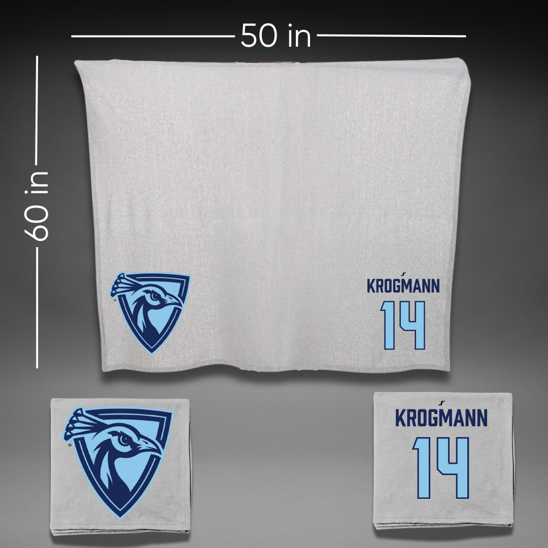 Upper Iowa University Volleyball (W) Gray Blanket - #14 Brooke Krogmann