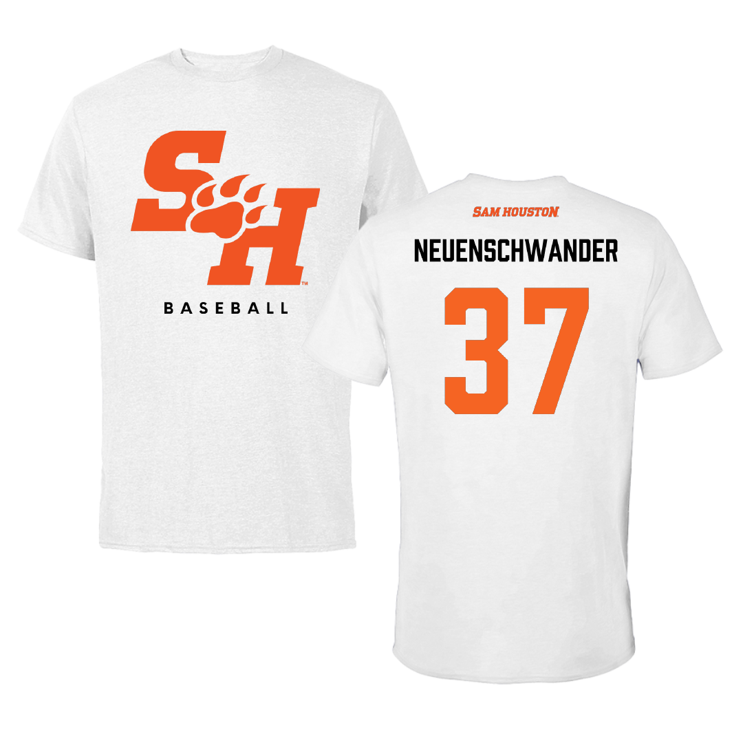 Sam Houston State University Baseball White Tee - #37 Kade Neuenschwander