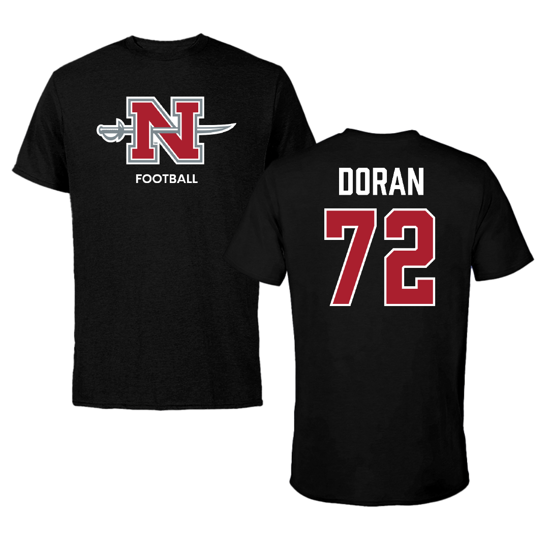 Nicholls State University Football Black Mascot Performance Tee - #72 Seth Doran