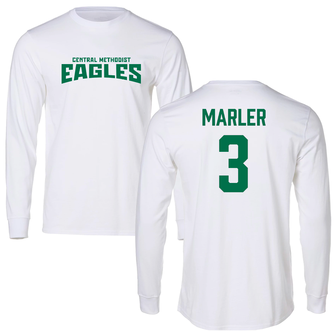Central Methodist University Basketball White Classic Long Sleeve - #3 Alex Marler