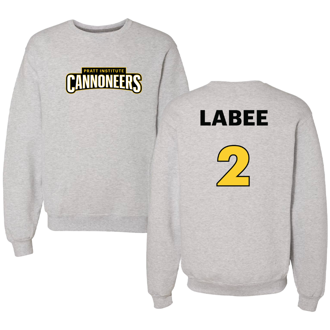 Pratt Institute Basketball (M) Light Gray Crewneck - #2 Benjamin Labee