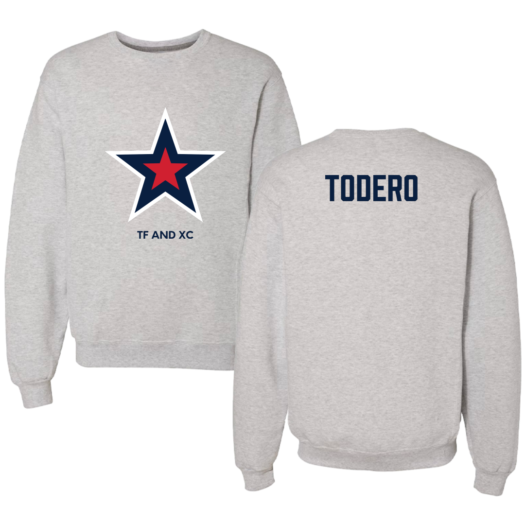 Robert Morris University TF and XC Light Gray Crewneck - Rayna Todero