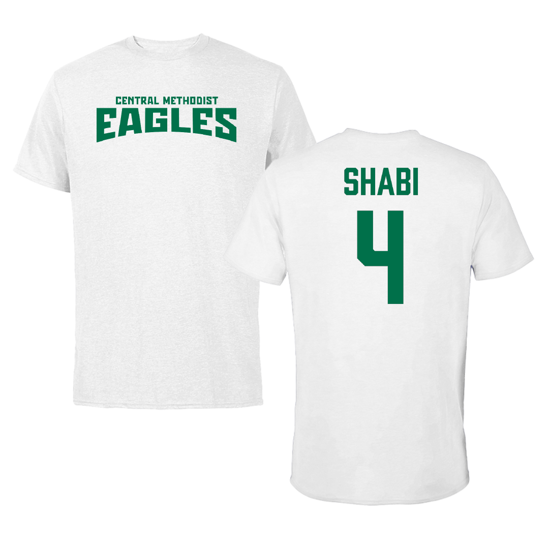 Central Methodist University Soccer (M) White Classic Performance Tee - #4 Altin Shabi