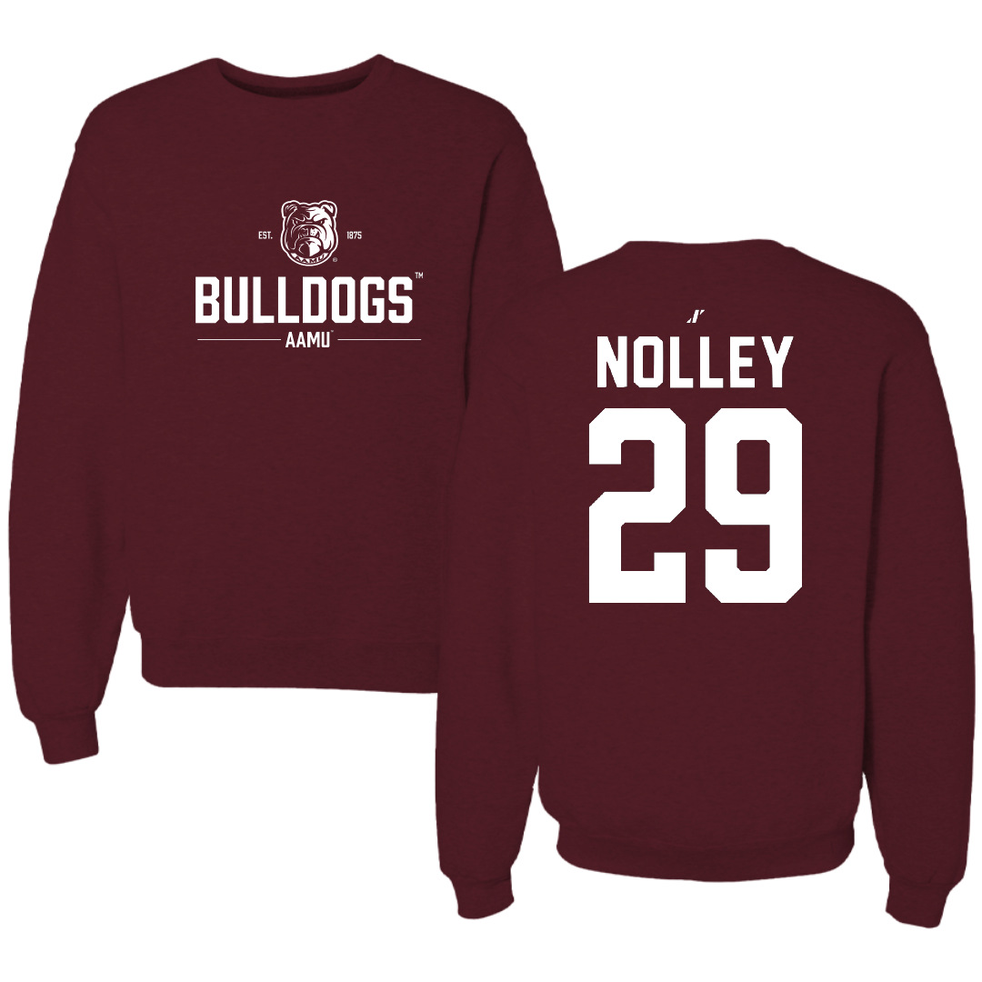 Alabama A&M University Baseball Maroon General Crewneck - #29 Jordan Nolley