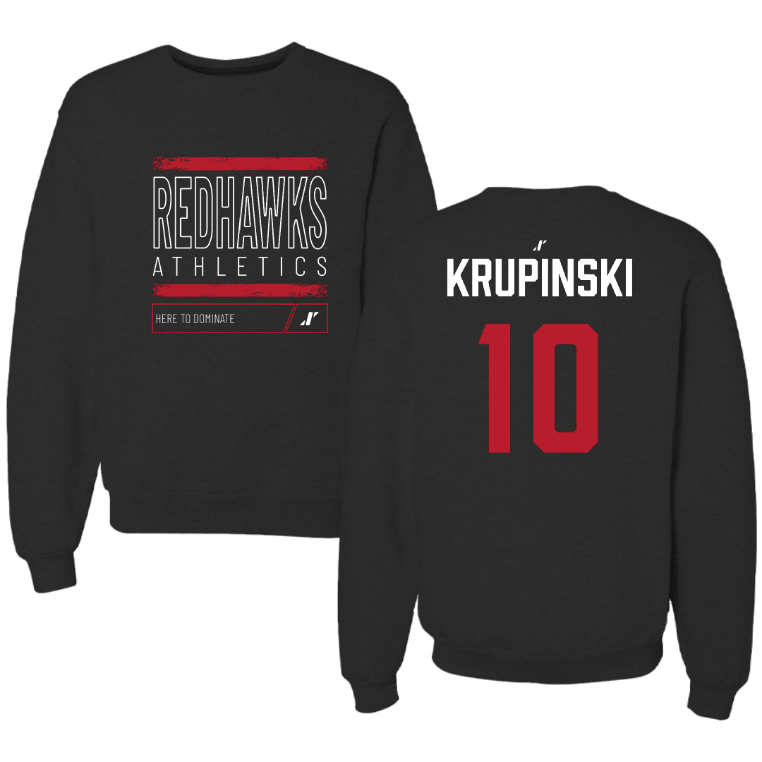 Miami University (Ohio) Baseball Black Dominate Crewneck - #10 Dom Krupinski