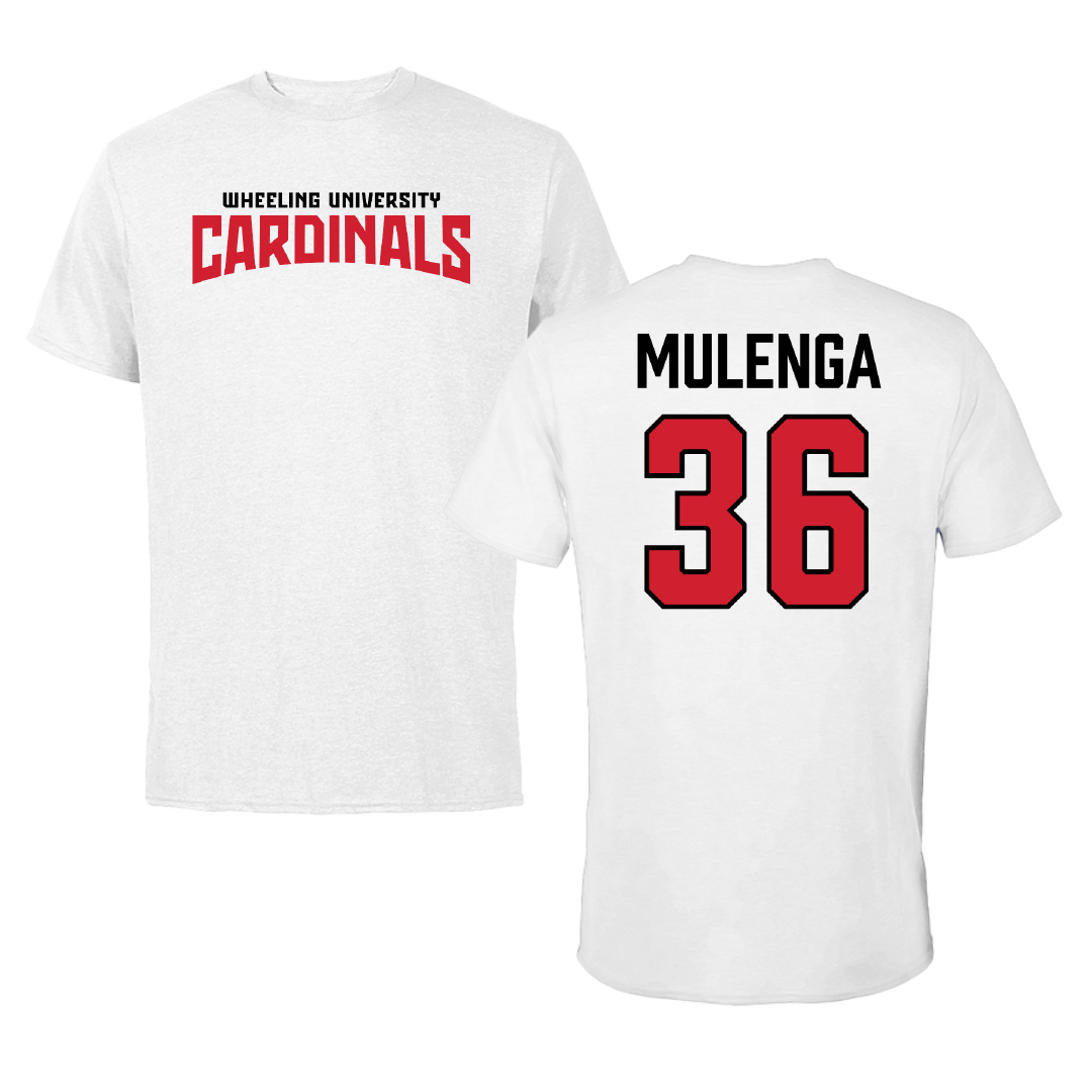 Wheeling University Soccer (M) White Classic Performance Tee - #36 Mapalo Mulenga