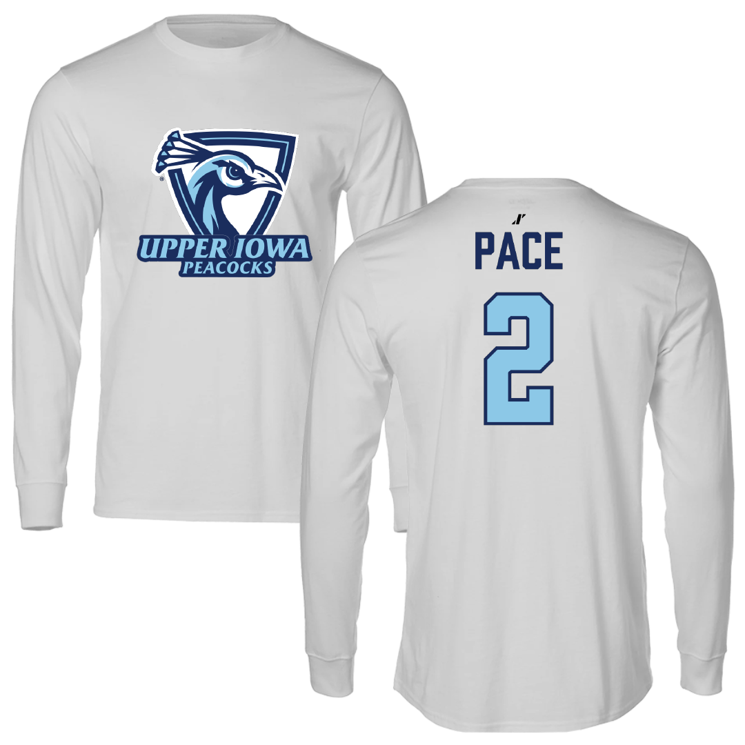Upper Iowa University Volleyball Light Gray Performance Long Sleeve - #2 Martha Pace