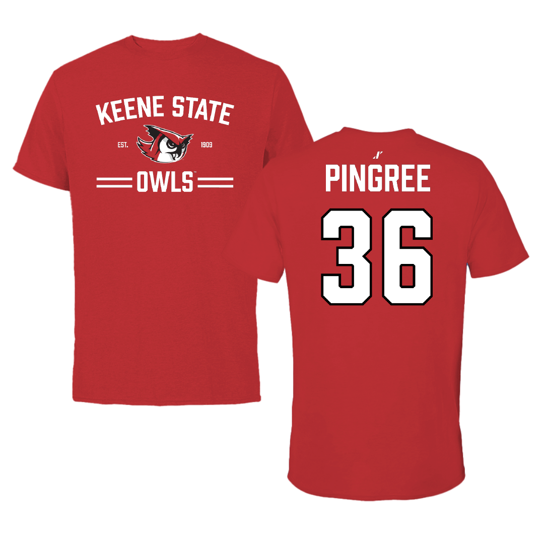 Keene State College Baseball Red General Tee - #36 Mason Pingree