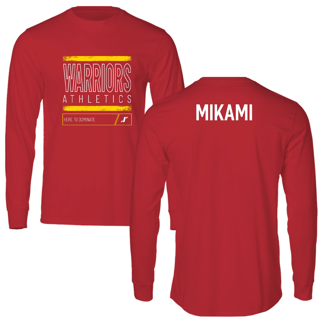 Stanislaus State Tennis (W) Red Dominate Performance Long Sleeve - Emi Mikami