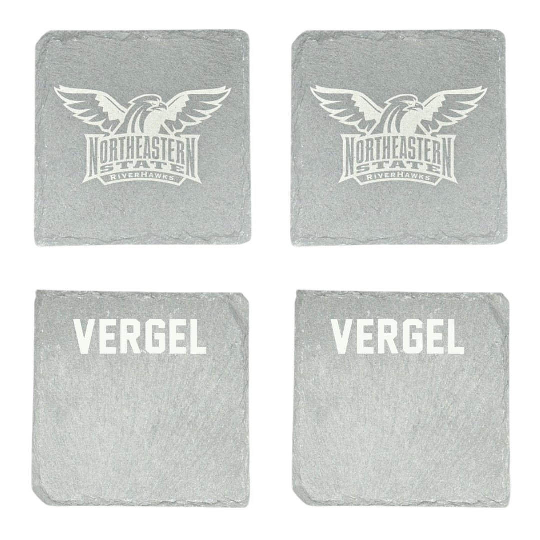 Northeastern State University Golf (M) Stone Coaster (4 Pack)  - Juan Vergel