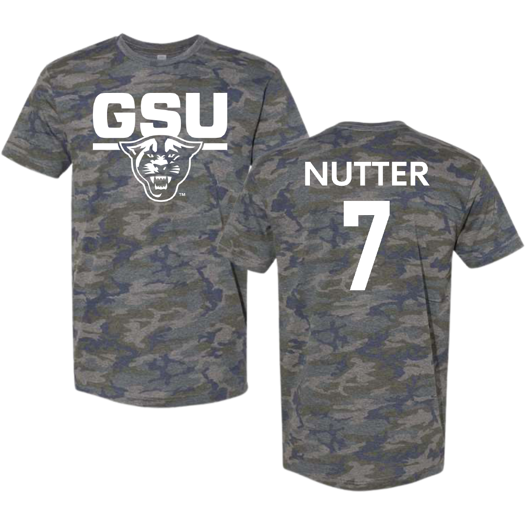 Georgia State University Basketball (M) Vintage Camo Tee - #7 Zarique Nutter