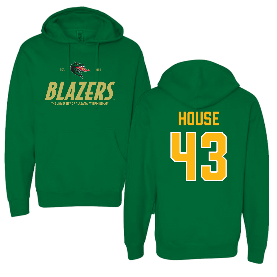 University of Alabama at Birmingham Baseball Green General Hoodie - #43 Brooks House