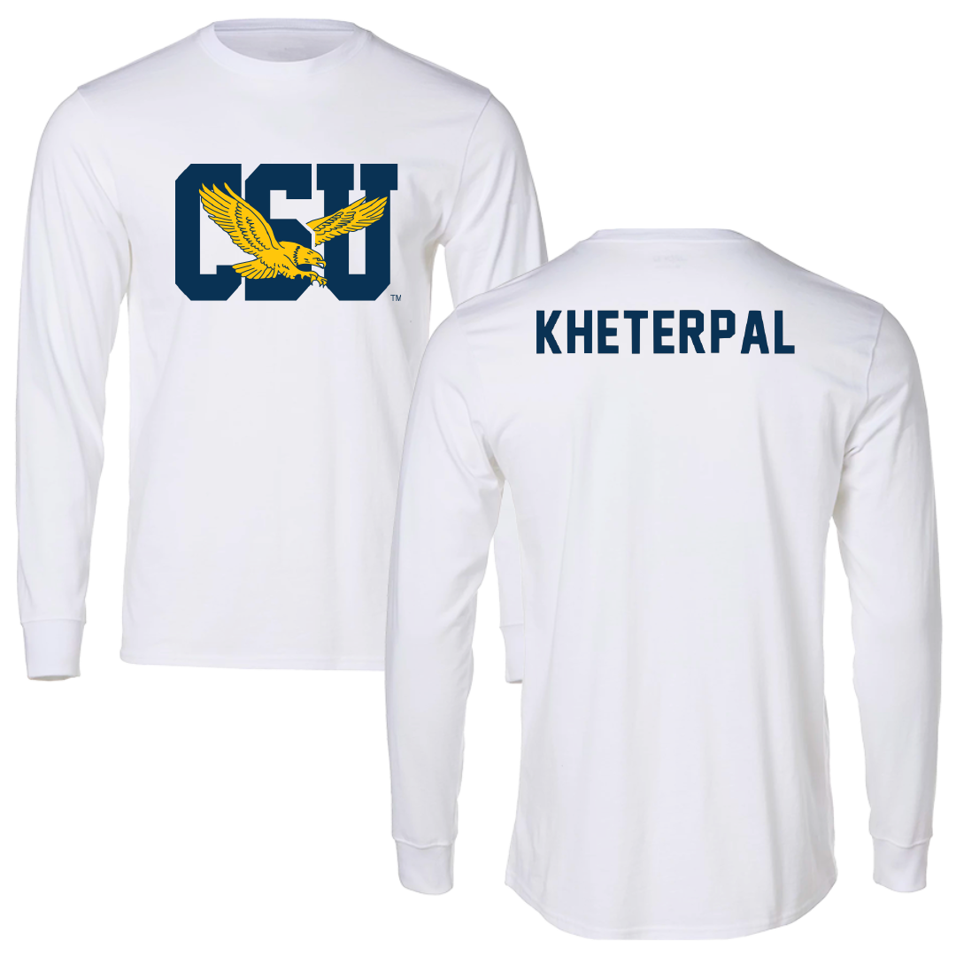 Coppin State University Tennis White Performance Long Sleeve - Harsh Kheterpal