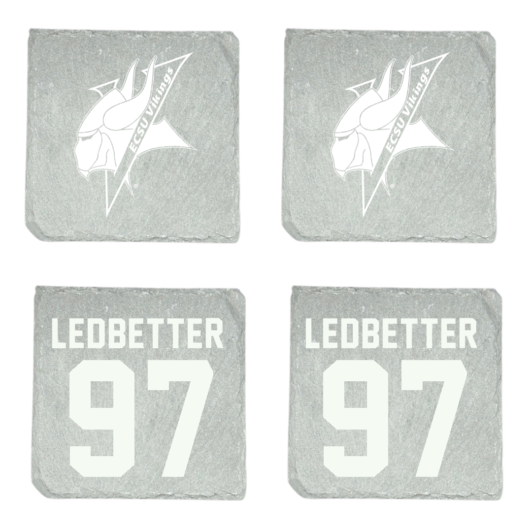 Elizabeth City State University Football Stone Coaster (4 Pack)  - #97 Jaden Ledbetter