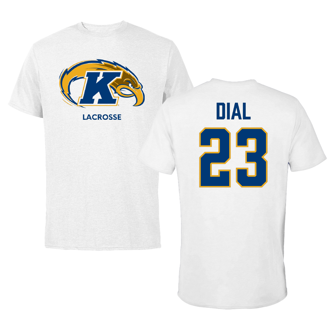 Kent State University Lacrosse (W) White Tee - #23 Audra Dial