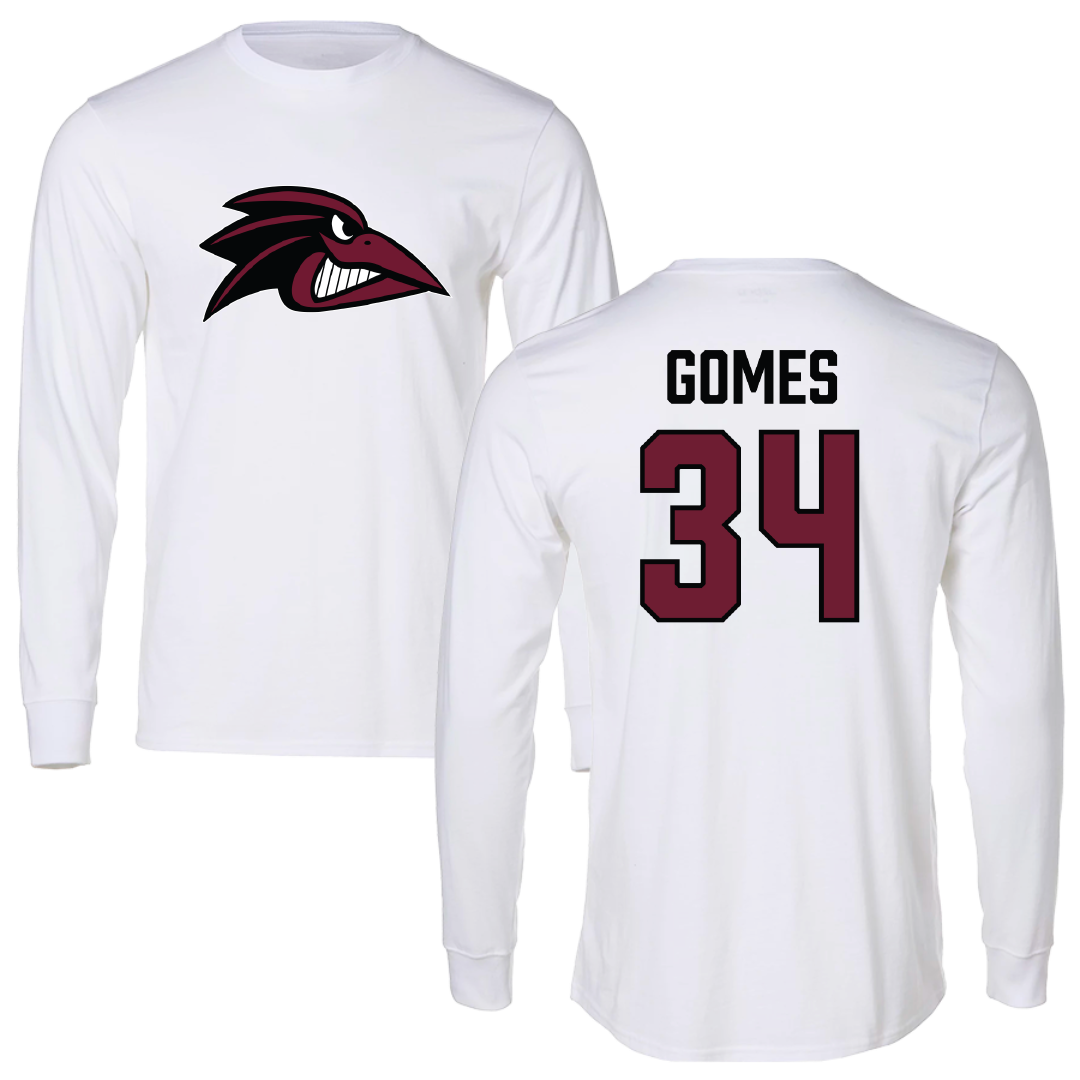 Franklin Pierce University Football White Long Sleeve - #34 Will Gomes