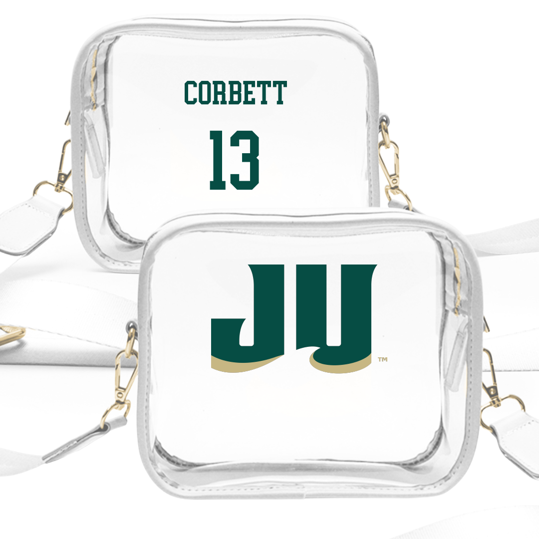 Jacksonville University Baseball White Clear Stadium Bag - #13 Garrett Corbett
