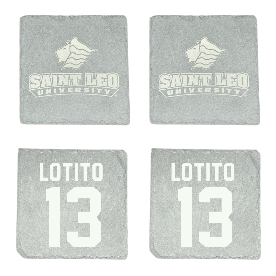 Saint Leo University Soccer (M) Stone Coaster (4 Pack)  - #13 Tyler Lotito