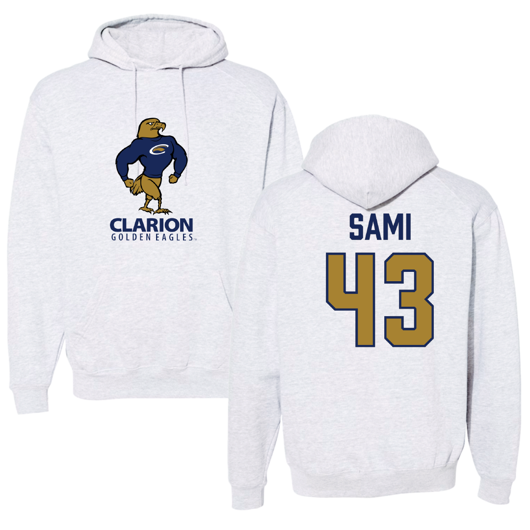 PennWest Clarion Baseball Light Gray Hoodie - #43 Jalen Sami