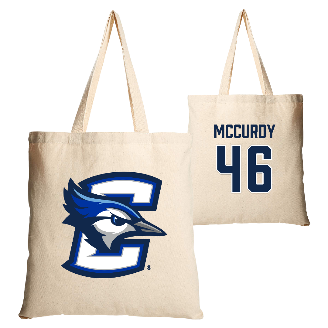 Creighton University Baseball Tan Canvas Tote Bag - #46 Mason McCurdy