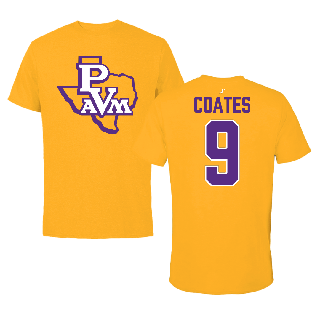 Prairie View A&M University Volleyball Gold Tee - #9 Jade Coates