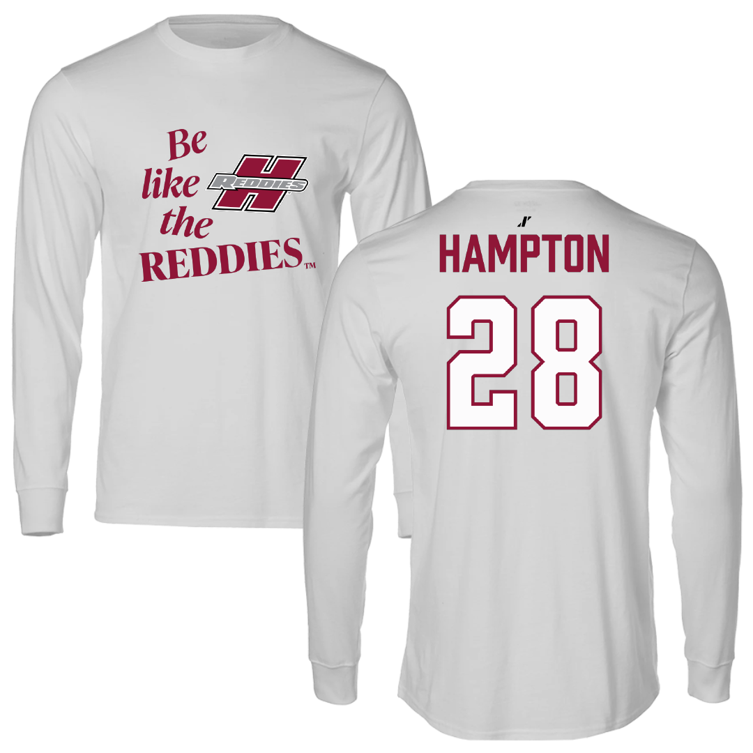 Henderson State University Football Light Gray Be Like Us Performance Long Sleeve - #28 Terrance Hampton