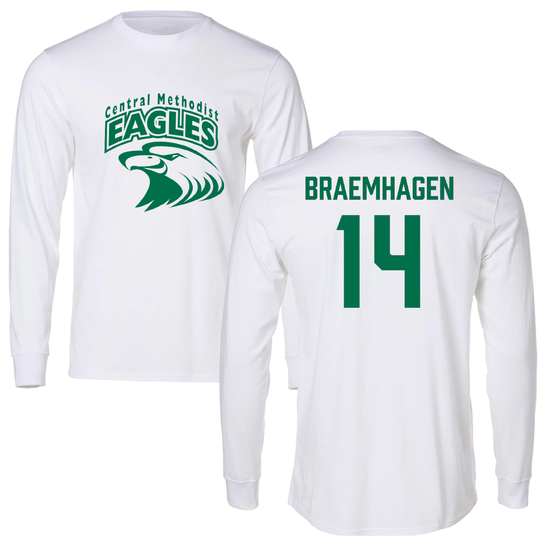 Central Methodist University Soccer White Long Sleeve - #14 Alvin Braemhagen