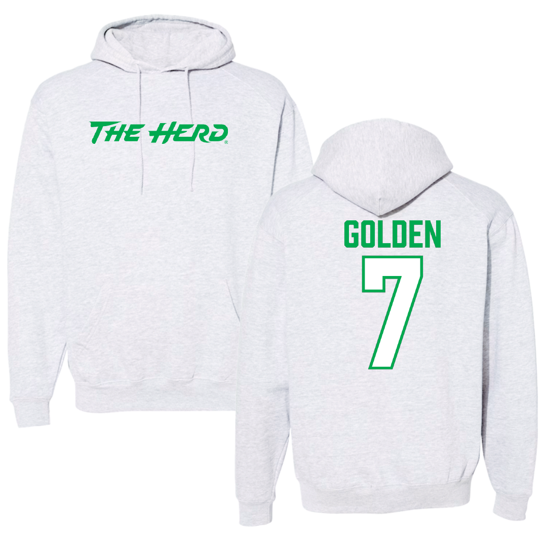 Marshall University Baseball Light Gray Hoodie - #7 Jackson Golden