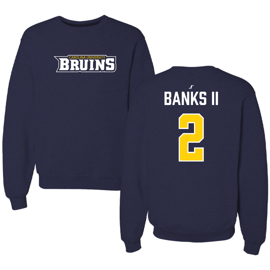 Carolina University Basketball (M) Navy Crewneck - #2 Michael Banks II