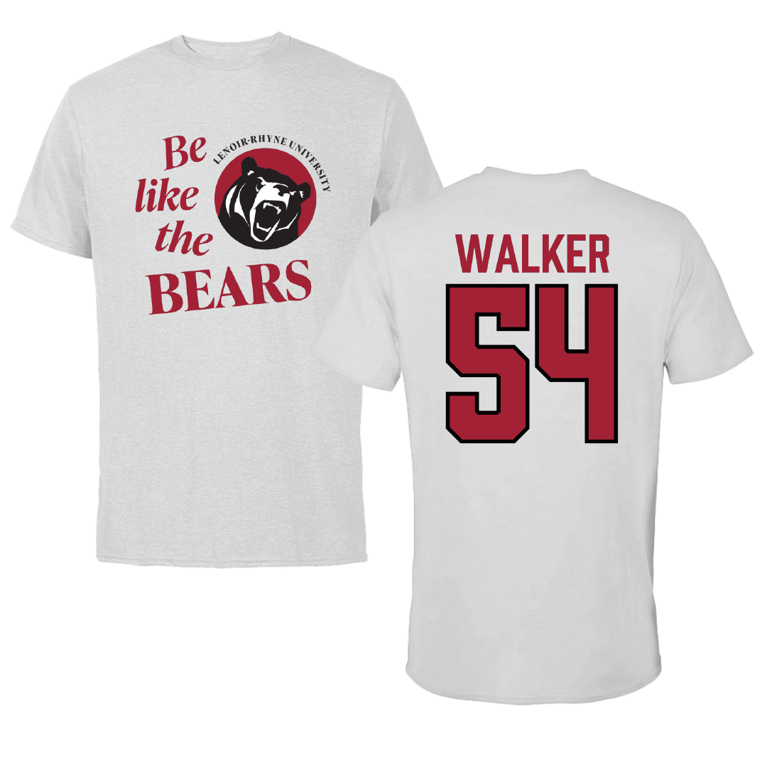 Lenoir-Rhyne University Lacrosse Light Gray Be Like Us Tee - #54 Robert Walker