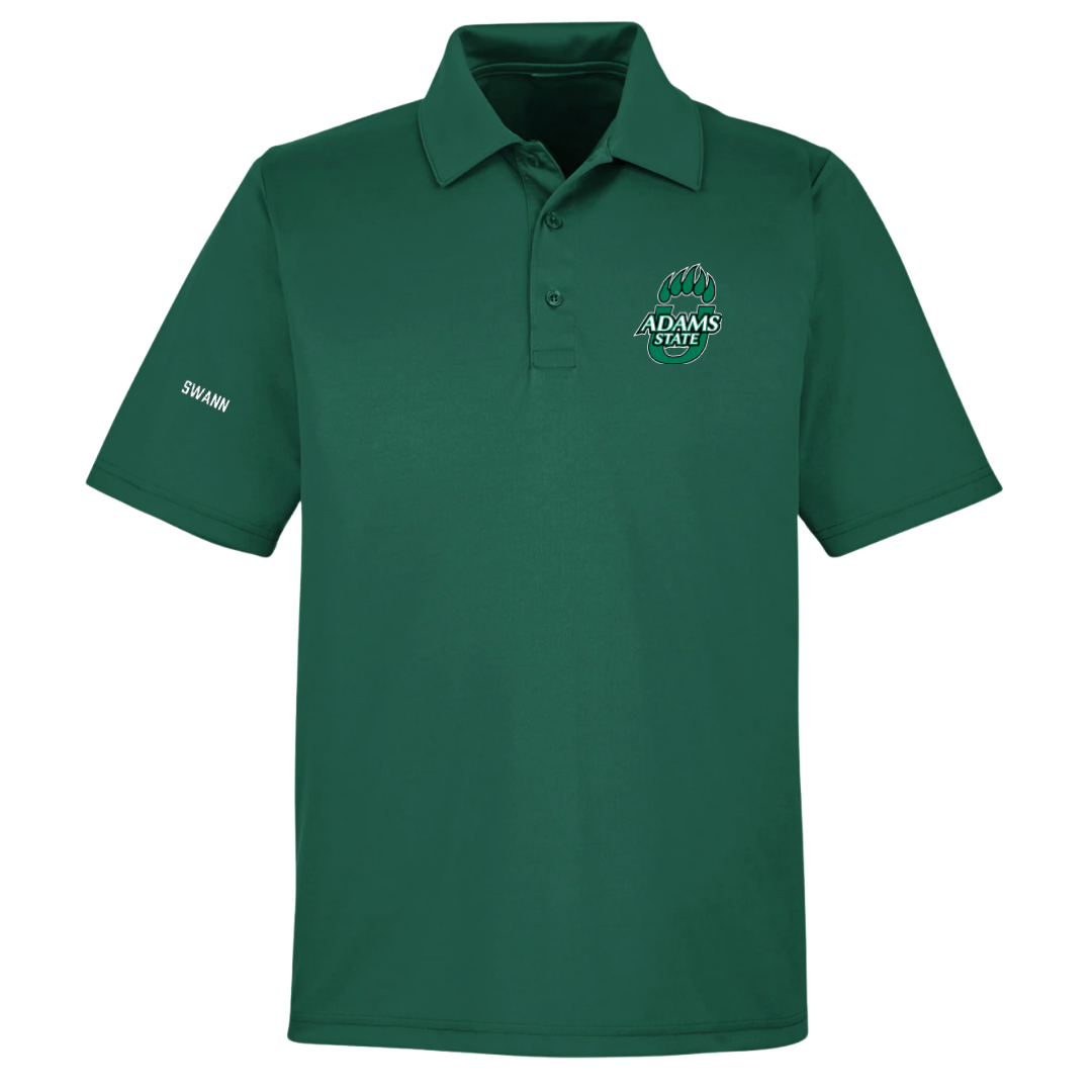 Adams State University TF and XC Forest Green Polo - Micah Swann
