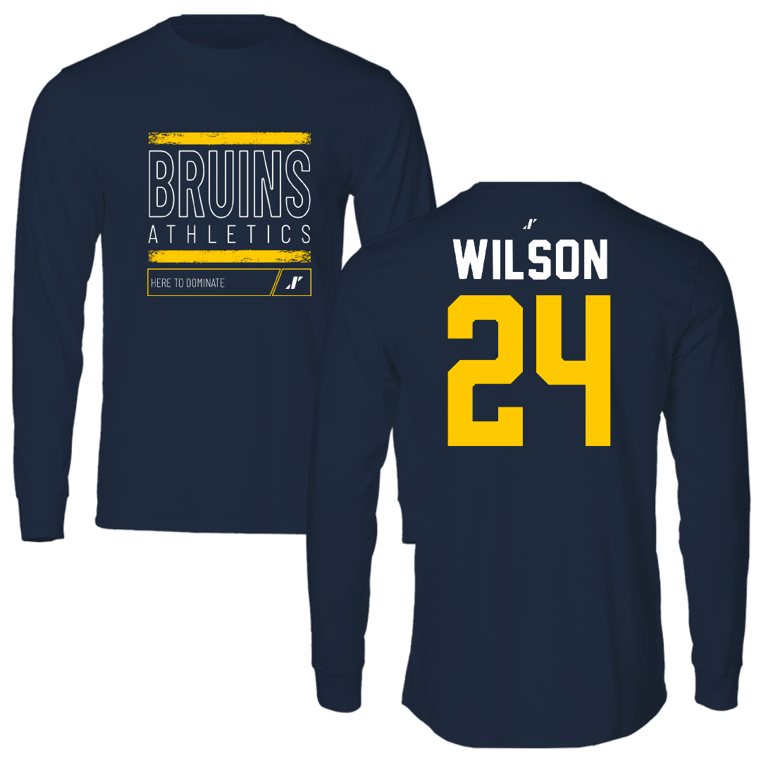 Carolina University Softball Navy Dominate Performance Long Sleeve - #24 Emily Wilson