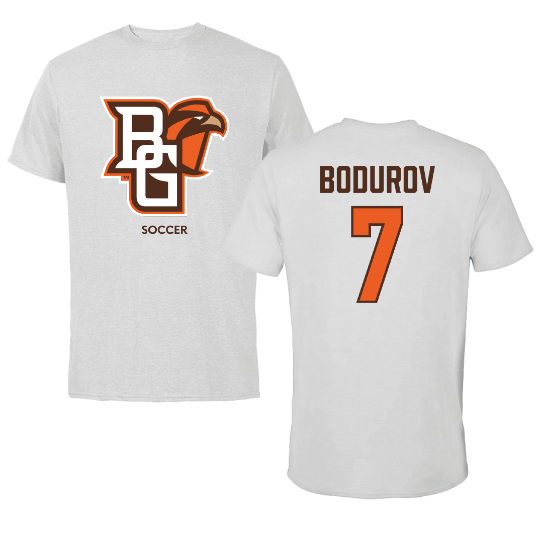 Bowling Green State University Soccer (M) Light Gray Tee - #7 Ryko Bodurov