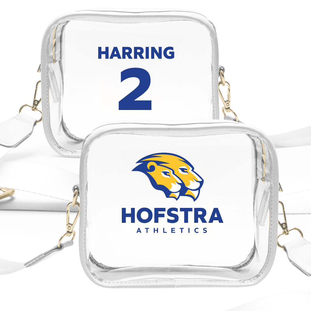 Hofstra University Baseball White Clear Stadium Bag - #2 Jake Harring