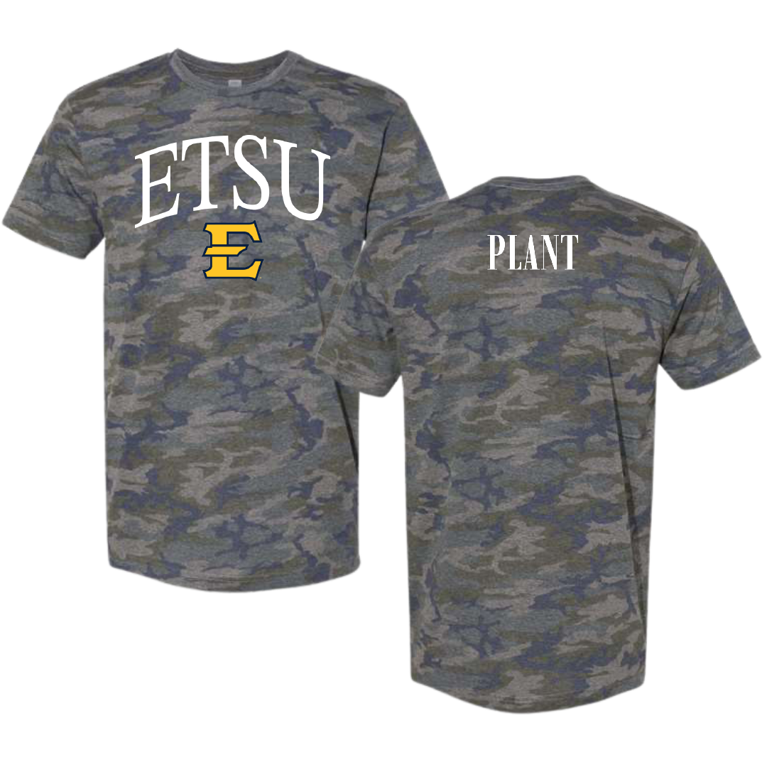 East Tennessee State University Triathlon Vintage Camo Tee - Sarah Plant