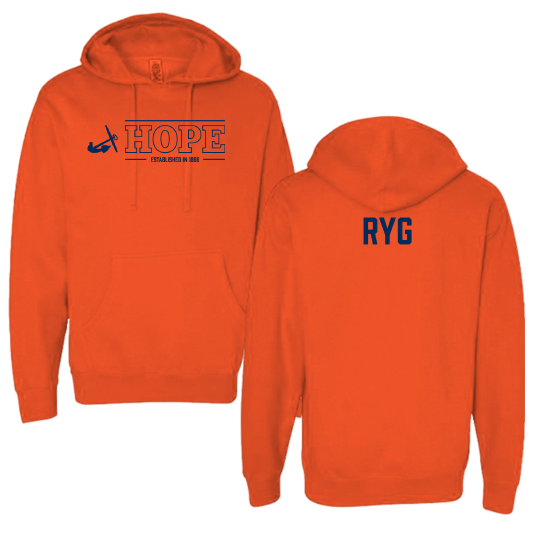 Hope College Basketball Orange General Hoodie - Jonathan Ryg